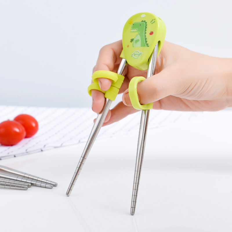 儿童筷子训练筷实木防滑吃饭学小孩的练习筷一段家用宝宝快子二段