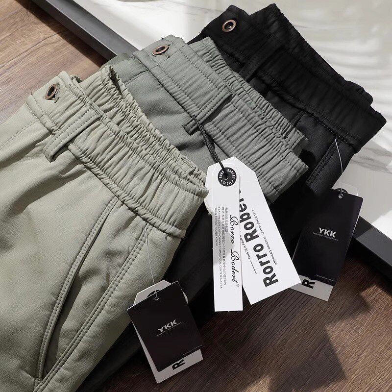 抗寒零下30~保暖不臃肿~秋冬男士加绒加厚保暖束口运动休闲加绒裤