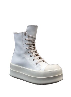 23S新款高帮白色靴R厚底松糕鞋O时尚男女增高五芒星潮男鞋靴子7CM