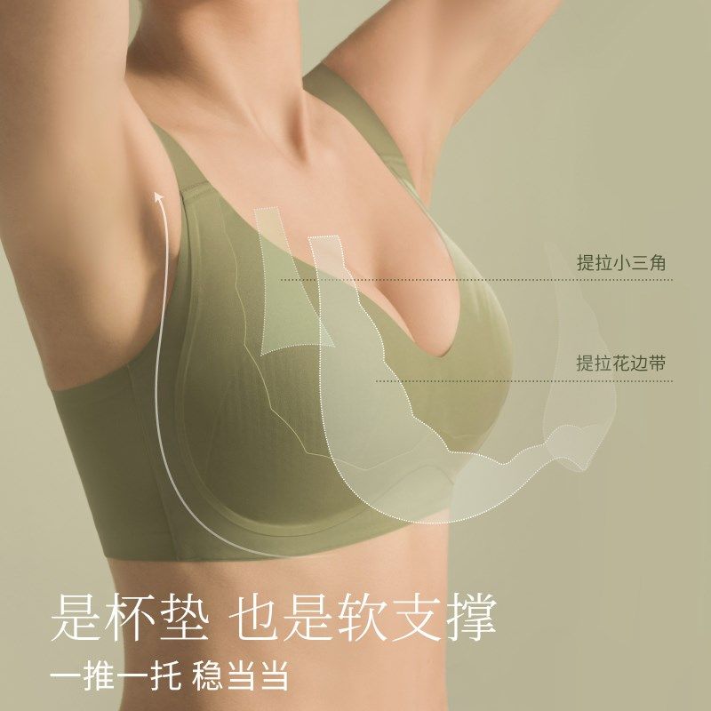 提拉小绷带大胸显小胸内衣无痕防下垂收副乳文胸薄款聚拢上托胸罩