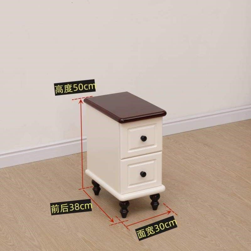 卧室边柜整装20抽屉式实木沙发边角柜储物25cm夹缝柜/窄收纳缝隙