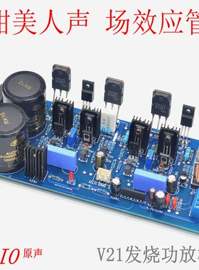 V21场效应管功放板 发烧级HIFI大功率 双声道Q立体声 分立件成品
