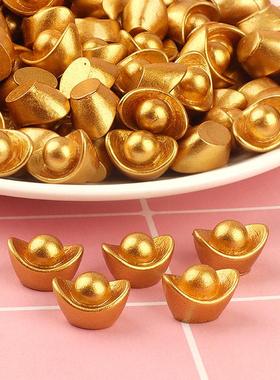 财富滚金元宝DIY奶油胶手机壳饰品微景观树脂家居新年饰品