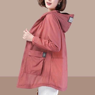 防晒衣女大码2025新款夏季中长款透气防紫外线宽松长袖防晒服外套