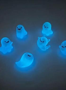 夜光摆件发光蓝色小幽灵恶魔 万圣节桌面迷你装饰品 儿童节日礼物