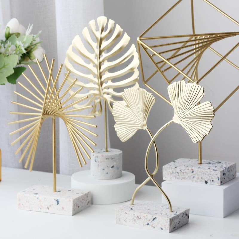 热造北欧铁艺龟背竹小摆件玄关客厅电视柜酒柜办公室创意家居装饰