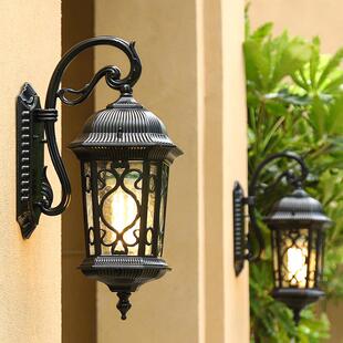 户外防水壁灯别墅庭院灯高级感法式走廊大门外墙接电室外壁灯led