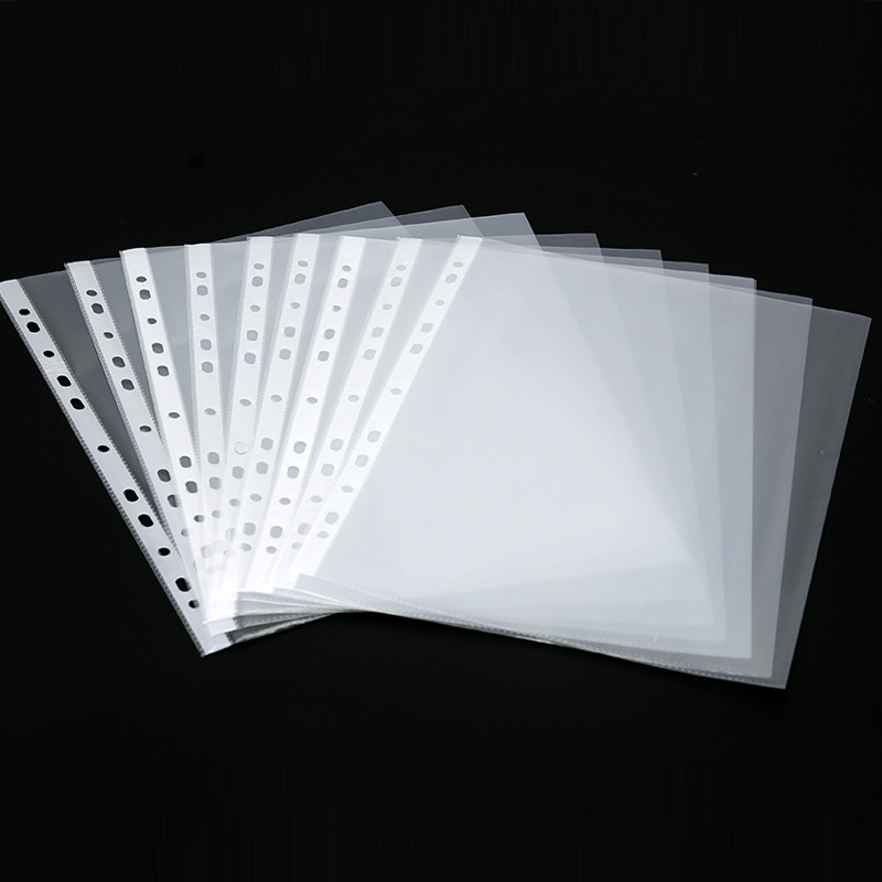 新鹏宇A4 PP活页文件袋11孔文件保护套活页袋保护膜内页袋透明塑