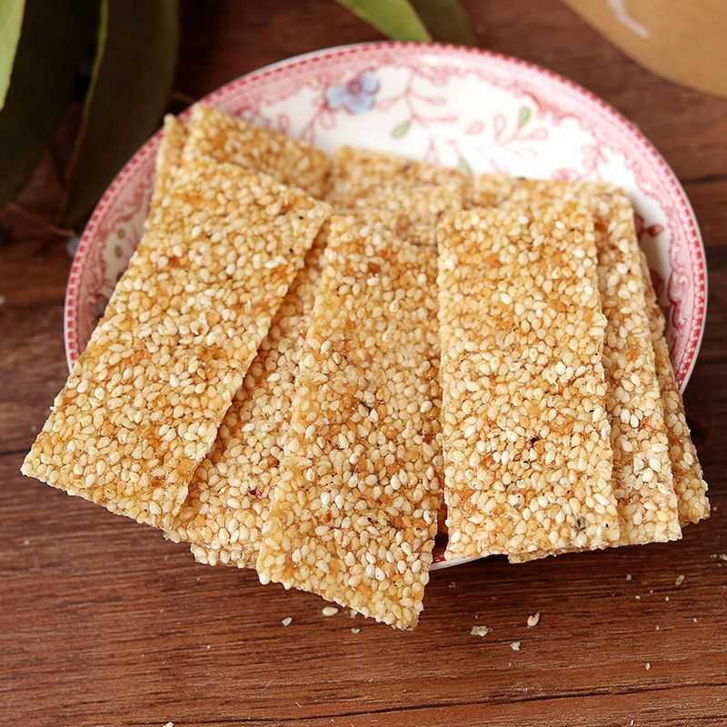 河南开封特产兴盛德芝麻片手工麻片白芝麻片 芝麻糖片350克