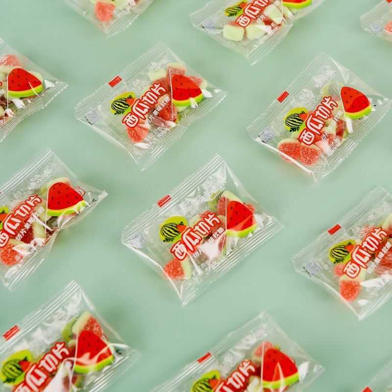 水果糖橡皮糖QQ软糖独立包装喜糖零食大礼包手工切片糖果批发250g