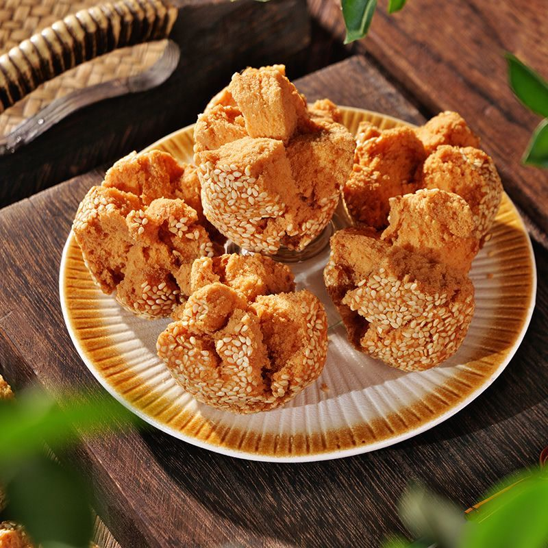 广西老牌子特大开口笑8090零食怀旧油炸小吃芝麻糕点香酥开口枣