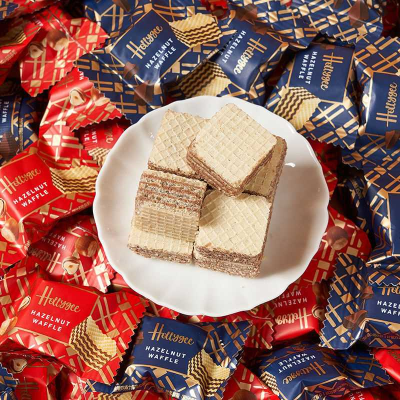 棵力果巧克力威化饼干单独小包装整箱批发散装休闲解馋小零食喜糖