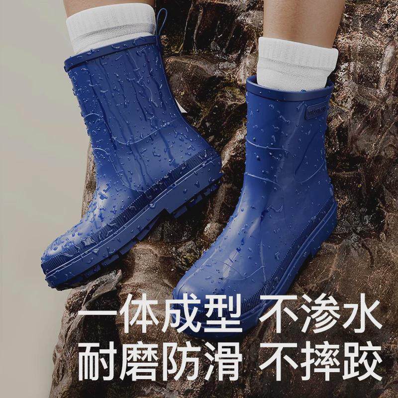 儿童雨鞋防滑水鞋男童加厚耐磨女孩学生女生上学雨靴女款胶鞋