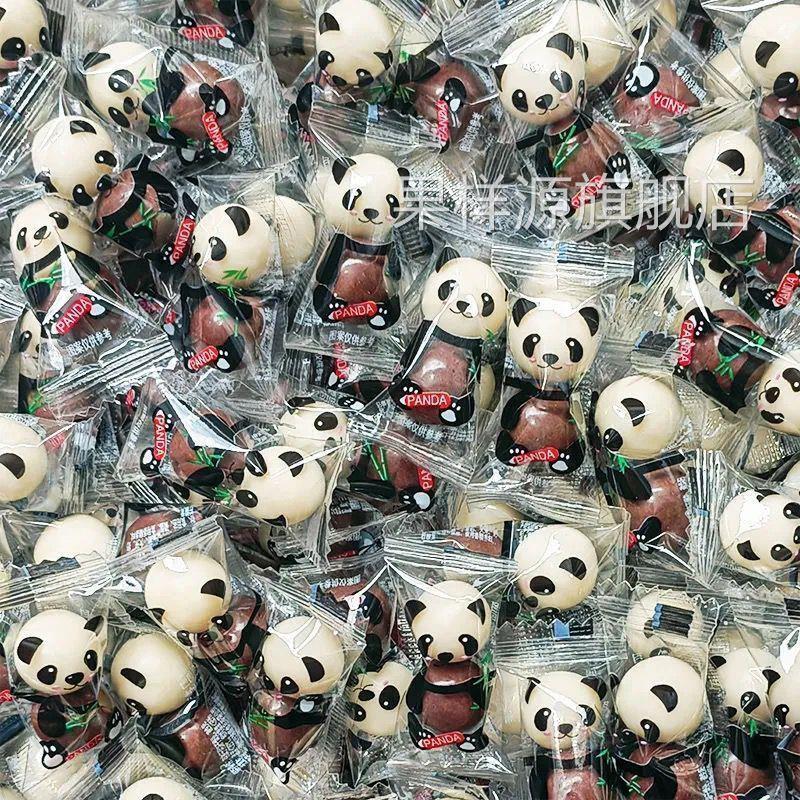 网红小熊猫糖麦丽素适合儿童休闲分享吃的巧克力豆零食官方旗舰店
