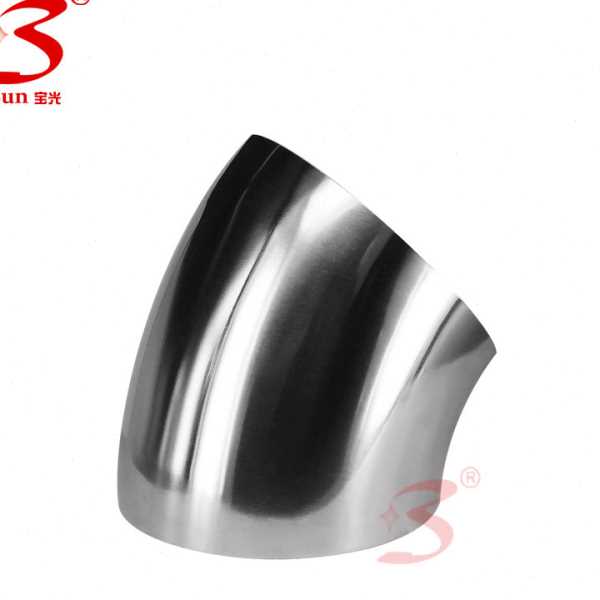304材质不锈钢管件口径102～133弯头45度装饰焊接不锈钢弯头