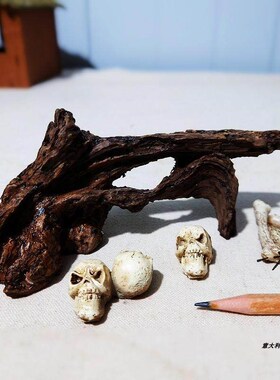 场景模型仿真微缩迷你小枯树干树皮沉木微景沙盘道具鱼缸造景摆件