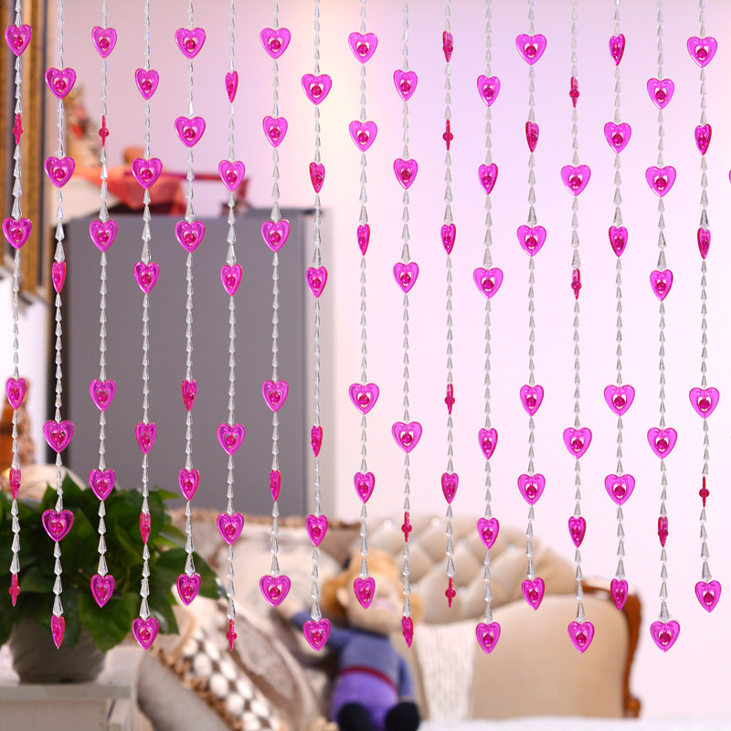 珠帘子门帘家用塑料仿水晶亚克力门链子装饰短客厅卧室隔断帘结婚