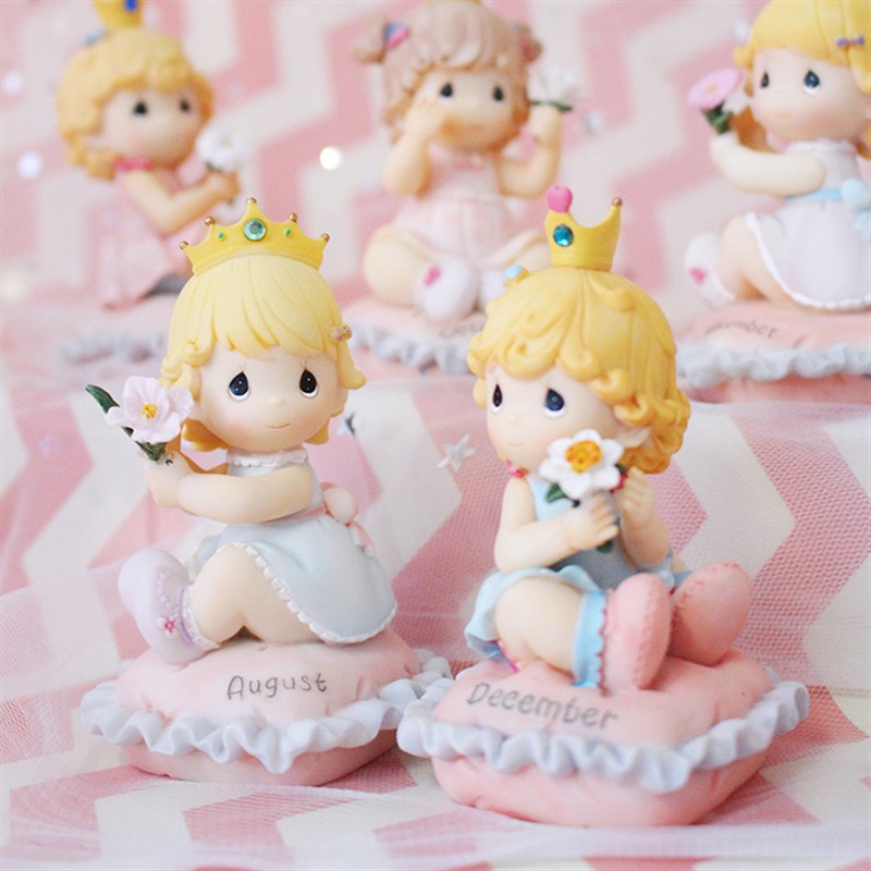蛋糕甜品装饰女宝宝生日月份花语娃娃花朵女孩私房蛋糕甜品台布置