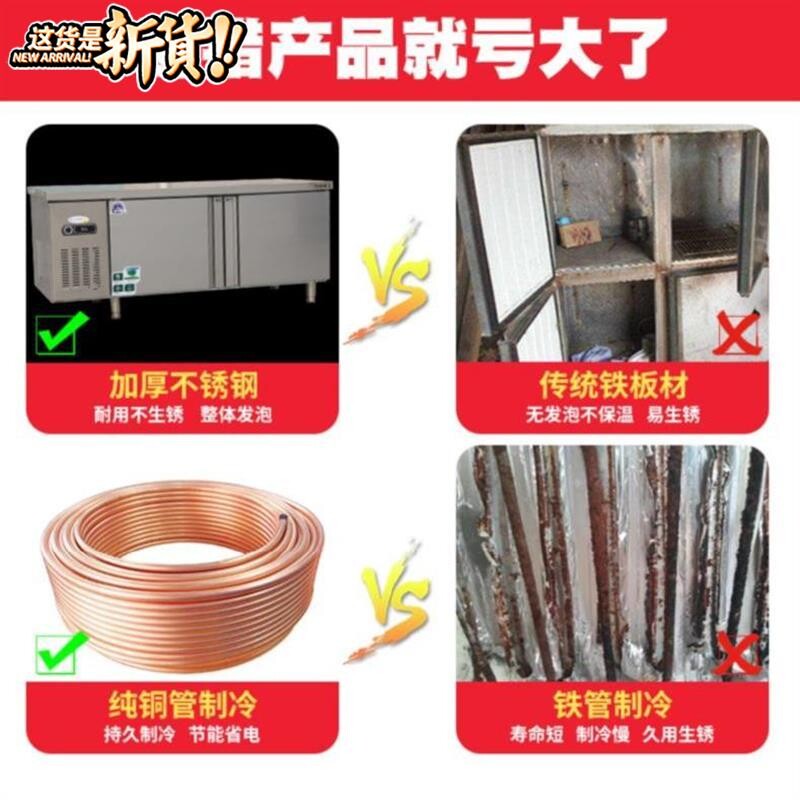 多层双门冰柜商用设备操作不锈钢火锅店7立体摆放饭店生活双开门