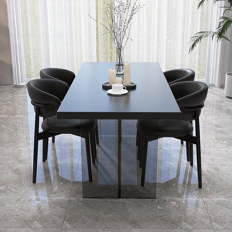 加厚岩板奶油风亚克力悬浮餐桌现代简约黑白色极简桌小户型电磁炉,住宅家具,岩板餐桌,淘宝优惠券,粉丝福利购,淘宝优惠卷