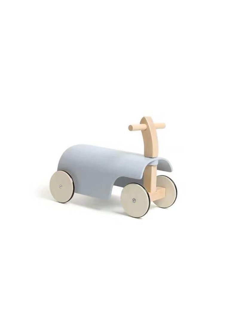 ins儿童实木滑行车 宝宝实木小车童车学步M车平衡车摄影道具车摆