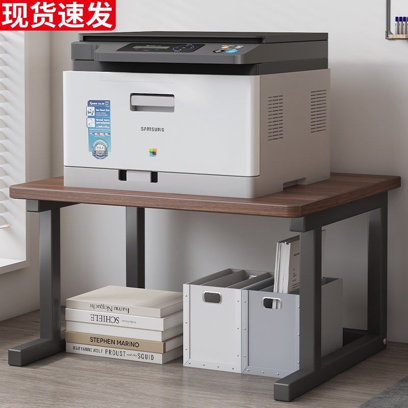 打印机置物架桌上台面双r层桌面微波炉放置收纳支架办公桌增高架
