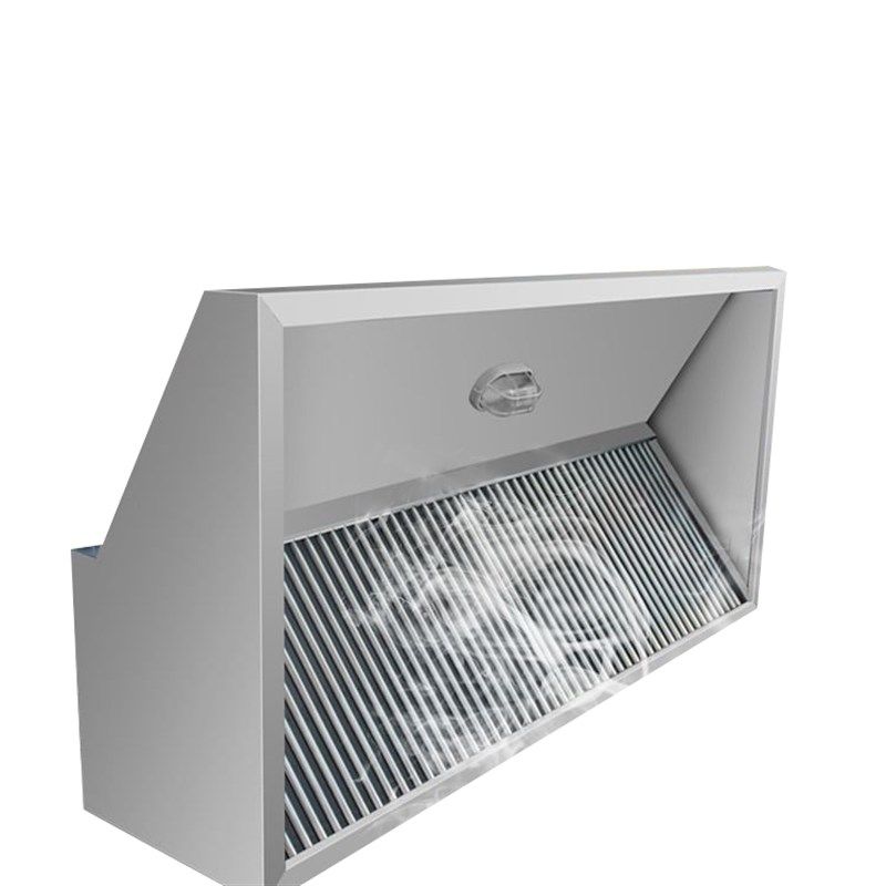 不锈钢油烟罩饭店餐饮食堂商用大吸力抽油烟机排烟罩风机管道定制