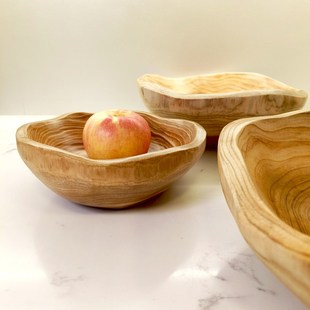 原木果盘b整木水果盘木质木头托盘水果收纳盘实木盆餐具木碗木果