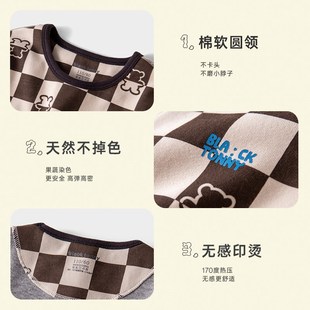 小黑托昵儿童秋裤衣男童秋冬双层加厚保暖套装内衣宝宝内穿棉毛衫