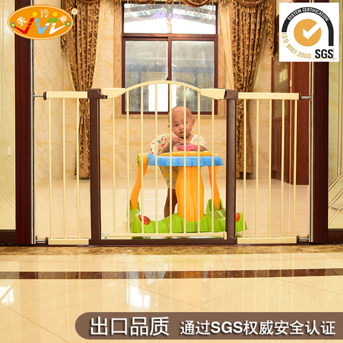 儿童安全门栏宝宝围栏婴儿楼梯口防护栏宠物狗栅S栏杆隔离门免打