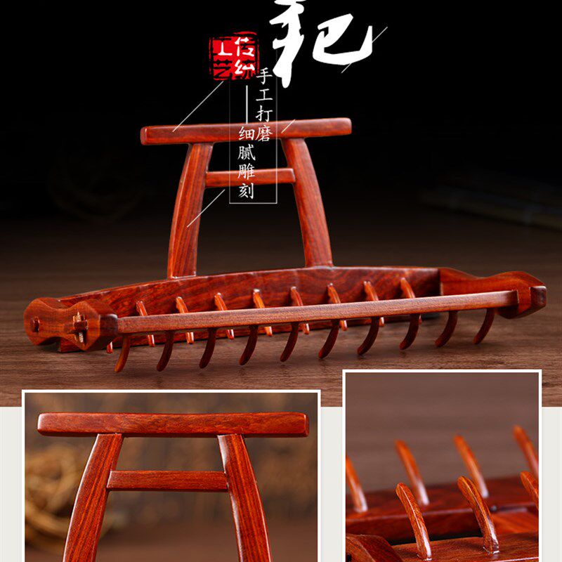 檀木工艺品,花梨木五谷丰登摆件实木民俗装饰品水风车微缩模型