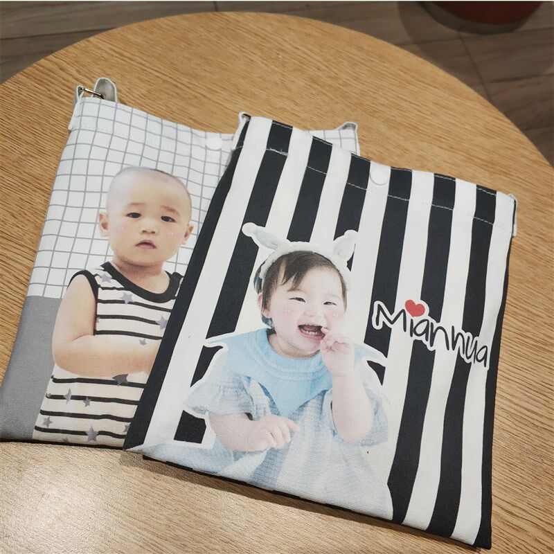 DIY帆布包定制印照片图案logo韩系女学生单肩手提环保购物袋设计