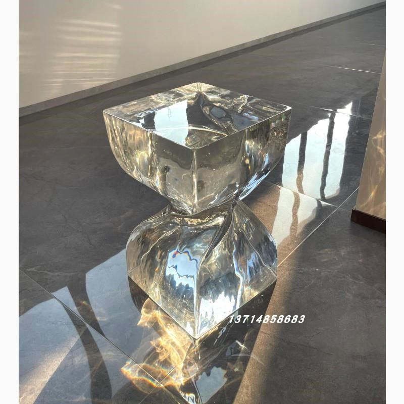 亚克力墩子树枝实木小凳子茶凳板凳矮凳家用客厅酒店休闲椅子