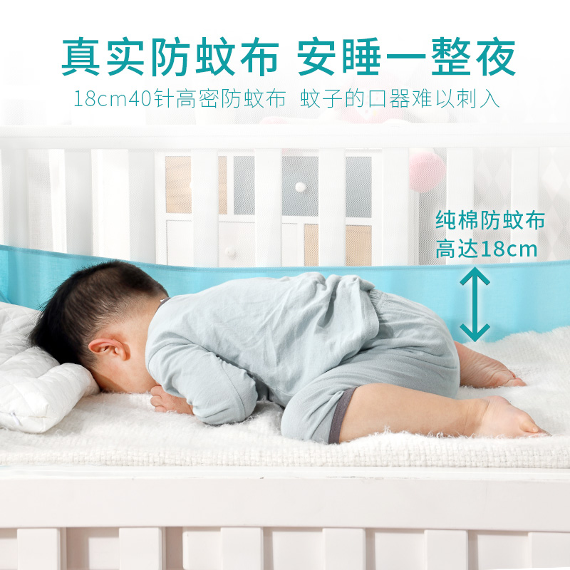 婴儿床蚊帐蒙古包全罩式通用儿童床宝宝蚊帐罩可折叠防摔男孩新生