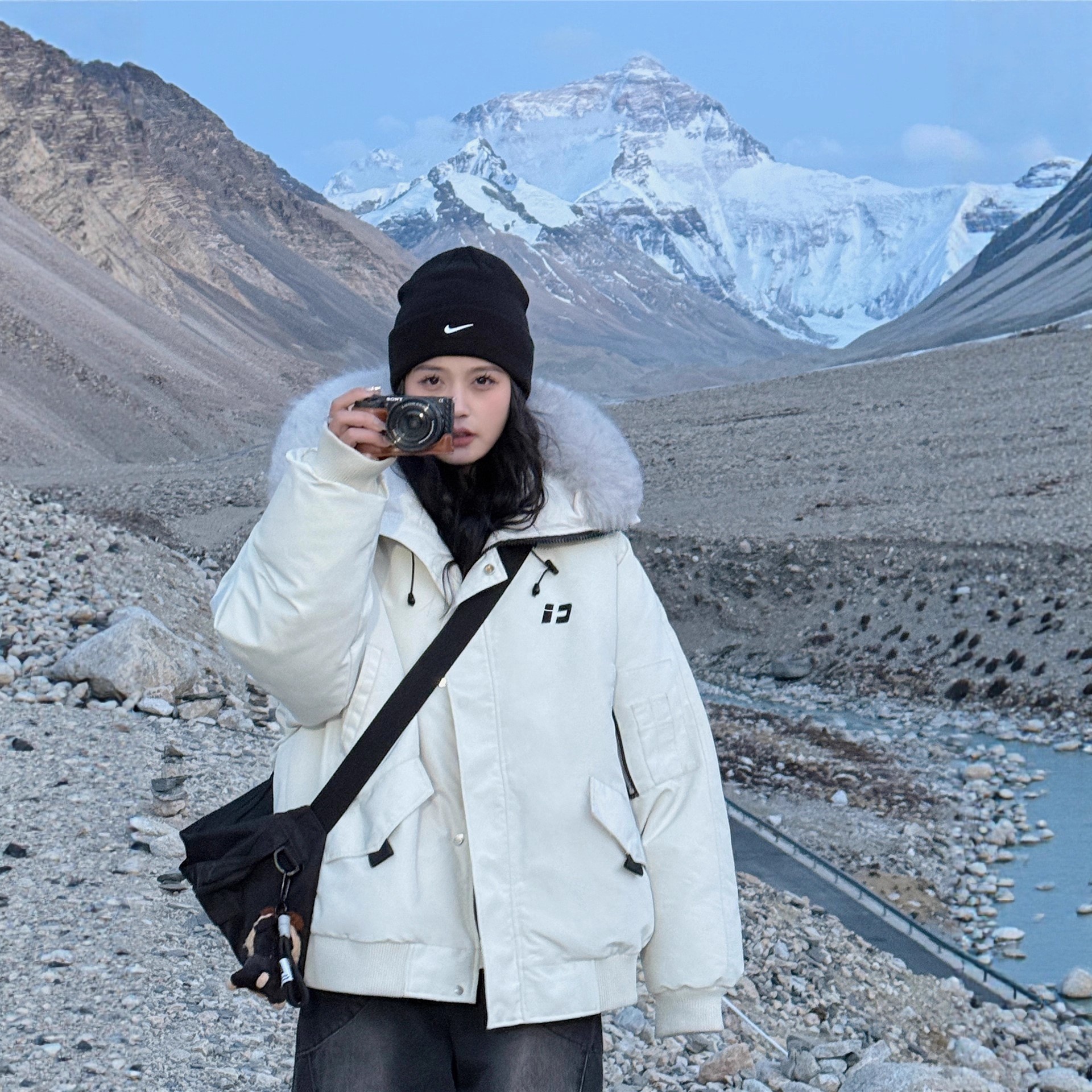 超好看大毛领工装棉衣棉