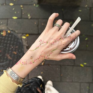 国风纹身贴女防水持久手腕锁骨小臂腹部腰背彩色颜值高级感ins风