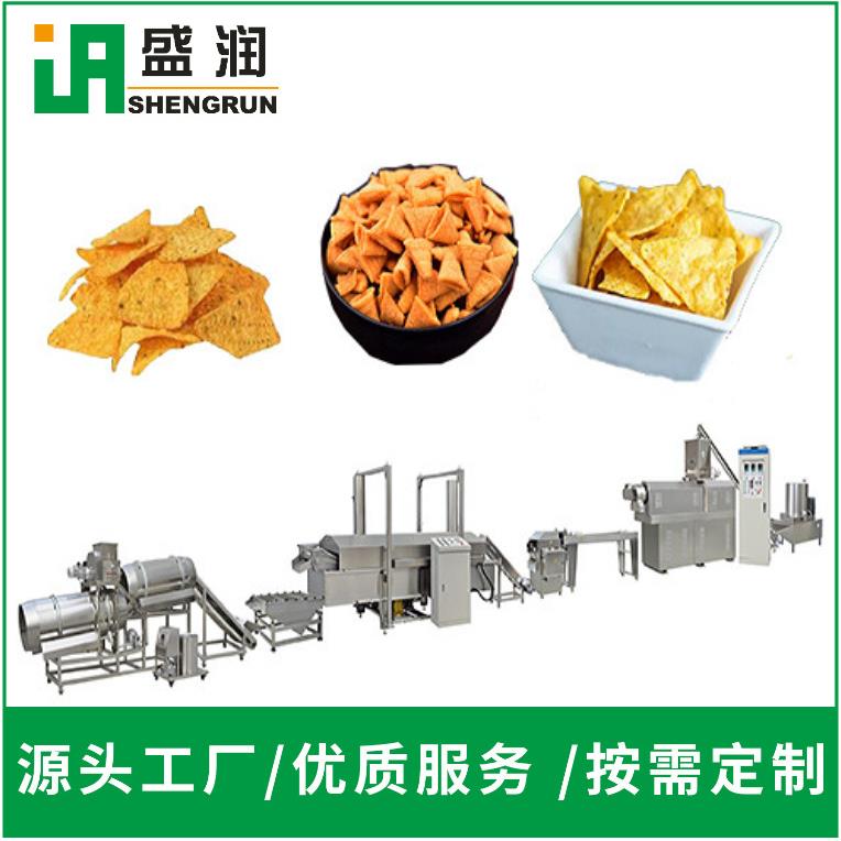 山药酥膨化食品生产线三角片生产设备多力多滋玉米片加工设备