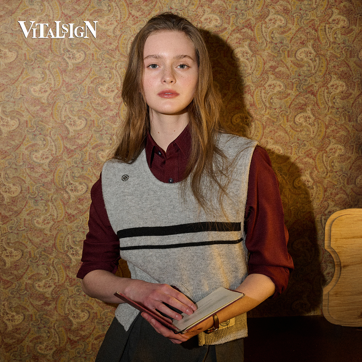 VitalSign迪丽热巴同款背心毛衣