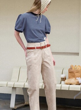 VITALSIGN · [LINE] 后褶细节水洗感长裤（2C）