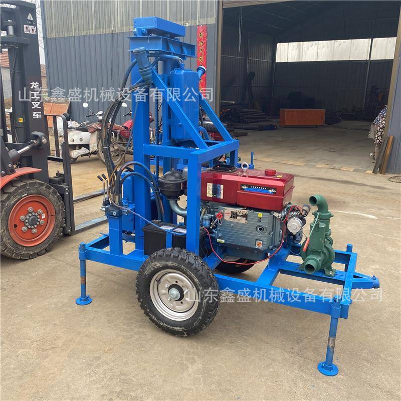 22马力柴油液压打井机小型地质钻井机农田灌溉电动水井钻机厂家