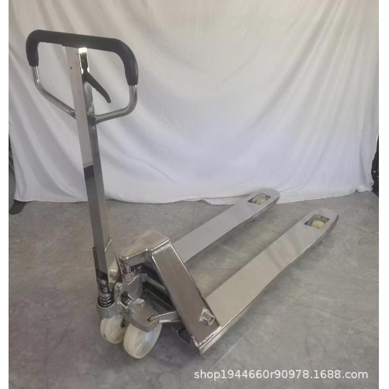 不锈钢搬运叉车04不锈钢液压叉车防腐蚀搬运车仓库地牛手动