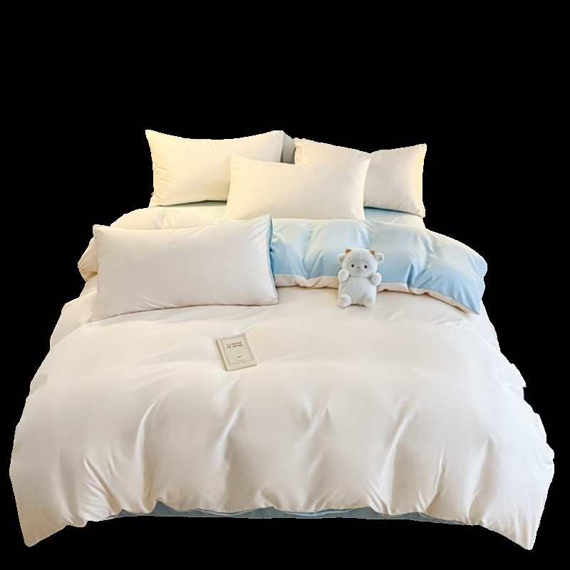 A类夏季冰丝被套单件150x200x230夏天宿舍1米5被罩单人被单四件套