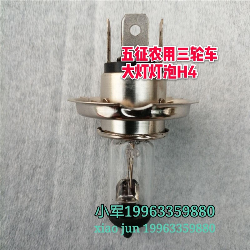 五征原厂配件三轮车奥翔大帅虎祥瑞虎翔运虎大灯灯泡  前照灯泡H4