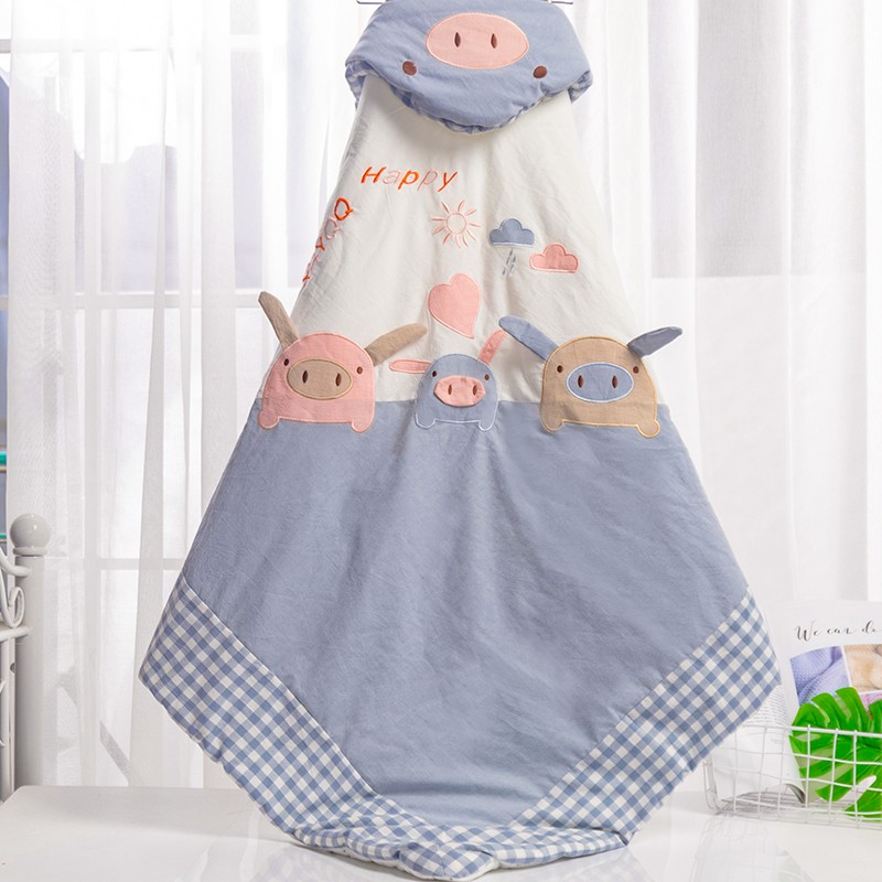 婴儿抱被新生儿包被春秋初生儿童抱毯纯棉冬季加厚宝宝小被子外出