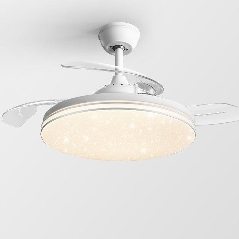 风扇灯2023年新款隐形吊扇灯餐厅客厅家用一体简约电风扇吊灯