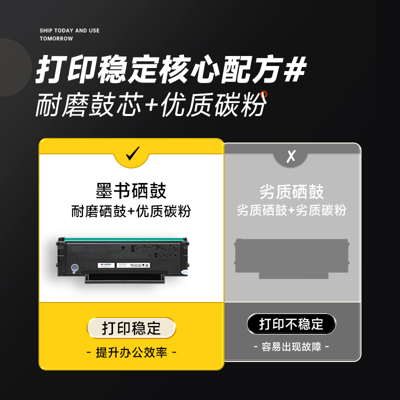 墨书适用奔图PD-206硒鼓P2506W打印机M6506N/NW粉盒M6556N/NW墨盒