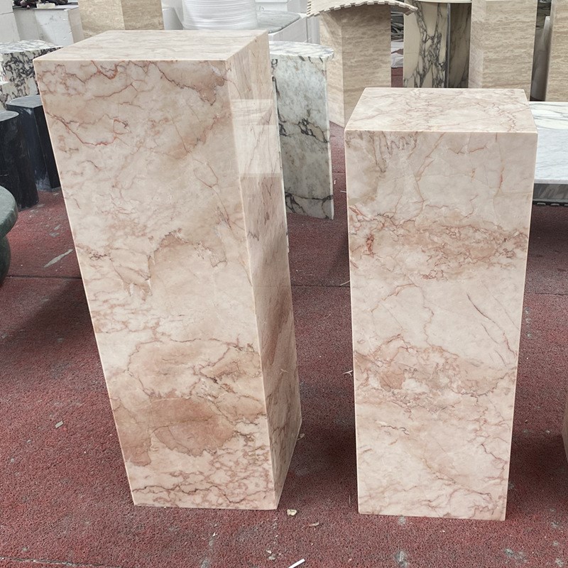 大理石立柱底座摆台摆件展示台玄关落地雕塑天然石材基座装饰石柱