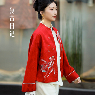 锦鲤定位绣花本命红新年外套2FEW1052 轻中式 鲤遇