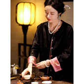 桑蚕丝圆领双面穿新中式 复古日记 有凤来仪 国风上衣外套