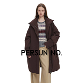 羽绒服90%白鹅绒可拆卸围巾冬季 PERSUN NO.备述琥珀棕中长款 保暖